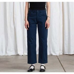 ✨Ali Golden Navy Cotton Carpenter Painter Cropped Sz Small Pants✨